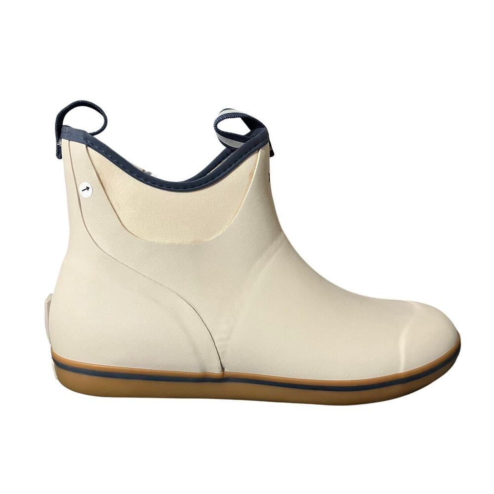 Xtratuf 6" Ankle Deck Boots Men's 13 Navy Blue Ivory Resistant Waterproof